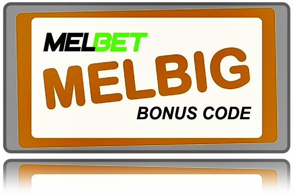 Illustration of Melbet app extra bonus code in big format