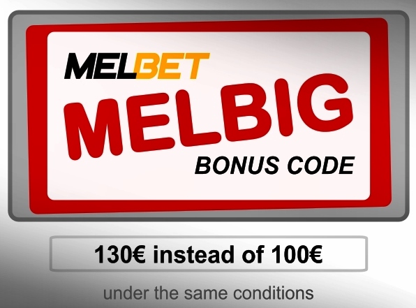 Illustration of Melbet promotional code generator in big format