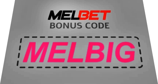 Illustration of Melbet discount code: MELBIG in big format