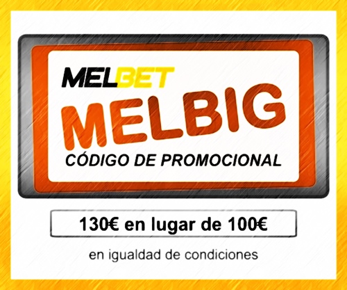 Ilustración de Código de bono MELBIG de Melbet 2024 en formato grande