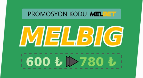 Yeni oyuncular için Melbet promosyon kodu'nin büyük formatta gösterimi