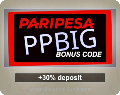 PariPesa, your code for the first deposit bonus in pictures