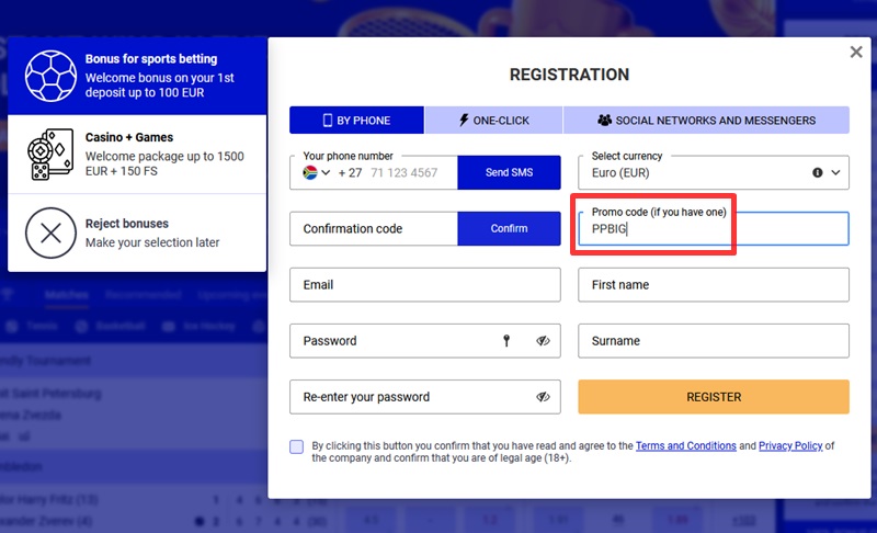 Pari Pesa registration form