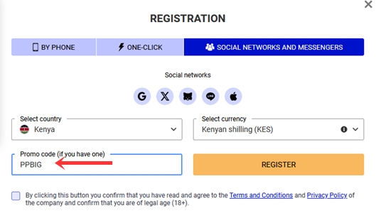 Pari Pesa registration form