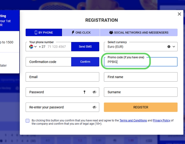 Pari Pesa registration form