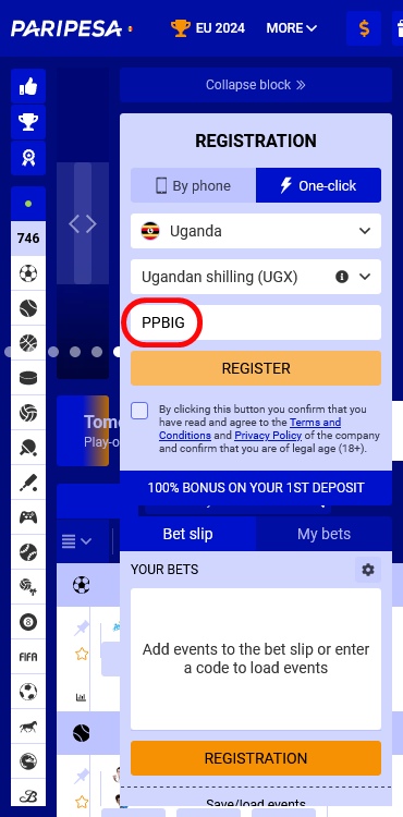 Pari Pesa registration form
