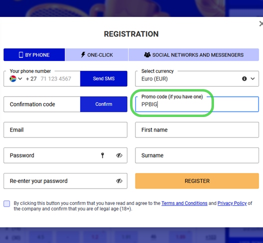 Pari Pesa registration form