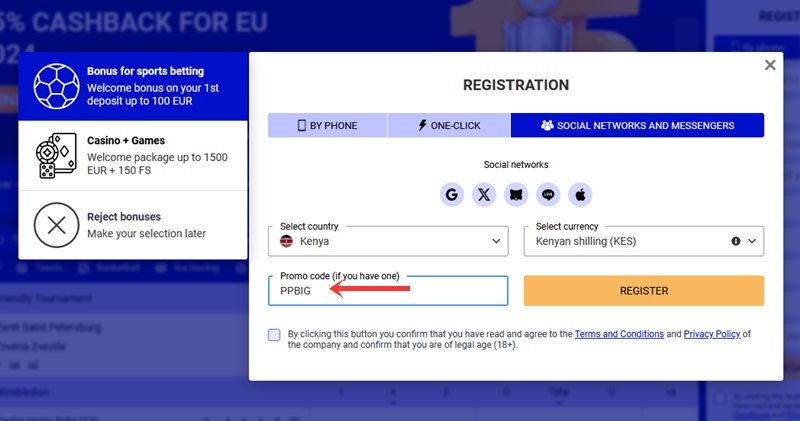 Pari Pesa registration form