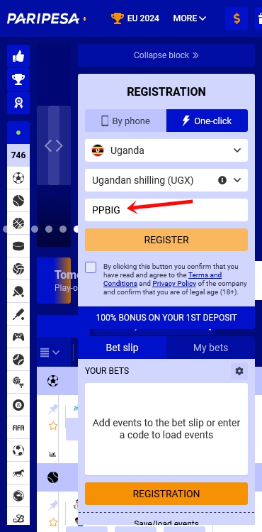 Pari Pesa registration form