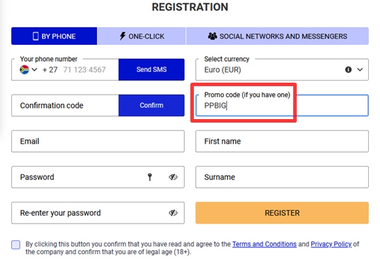 Pari Pesa registration form