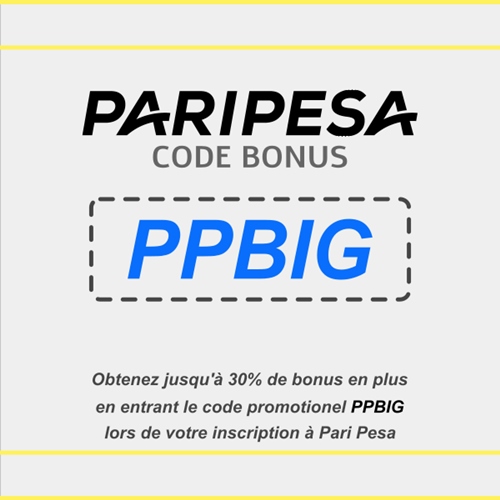 Les étapes pour profiter du bonus PariPesa + Le code en image