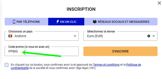 Formulaire d'inscription à PariPesa